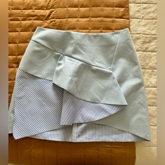 Zara Dresses & Skirts - Zara skirt. Size medium. Blue and white. Worn once . So cute and tailored.